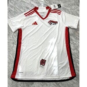 Adidas MLS San Jose Earthquakes 50th Anniversary Soccer Jersey Women Large NEW